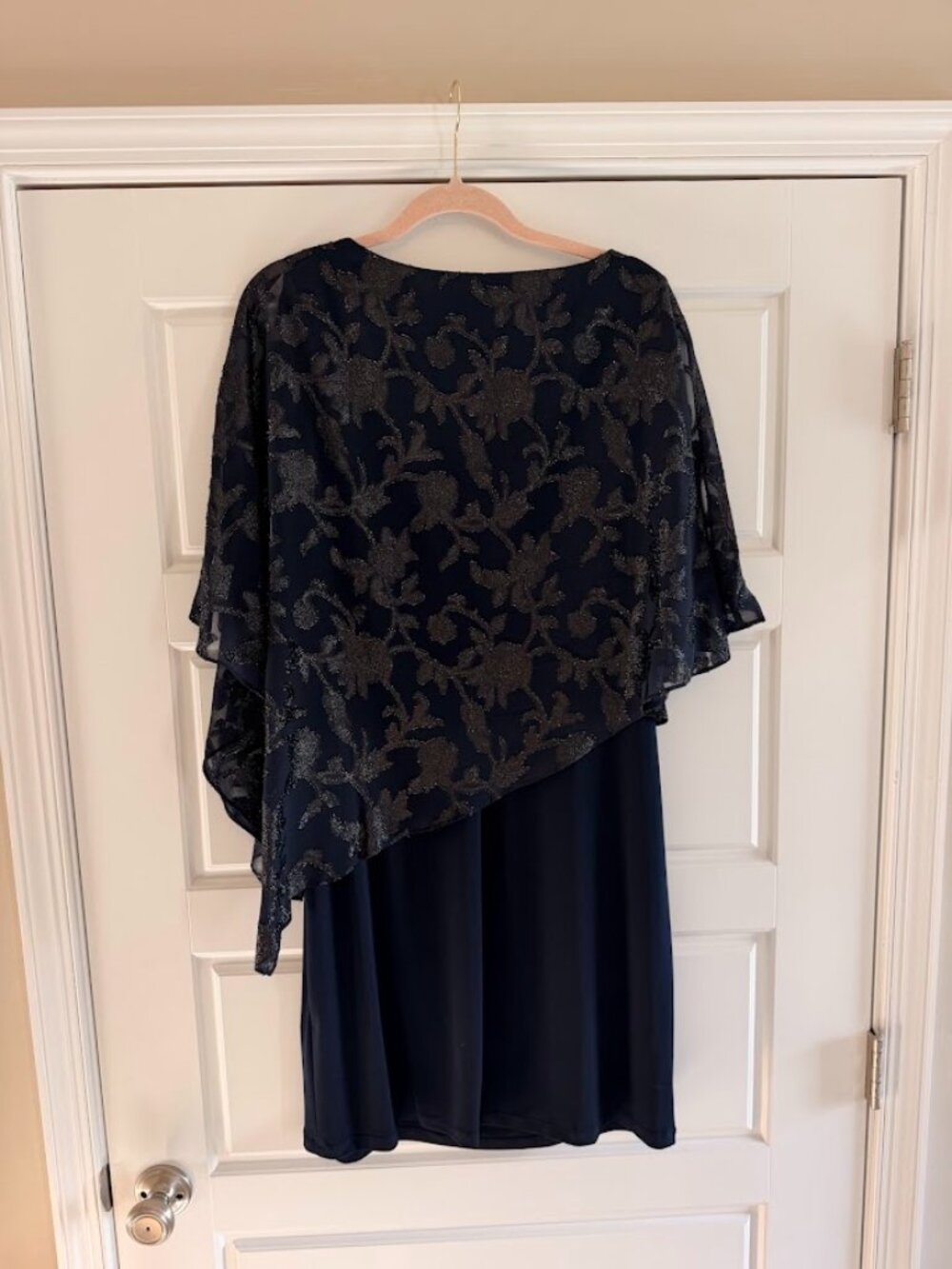 Navy Blue Midi-Cocktail Dress